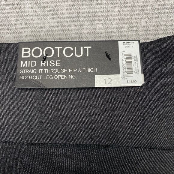 Apt 9 Womens Bootcut Mid Rise Pants Straight Through Hip & Thigh Sz 12 MSRP $48 - Picture 9 of 13